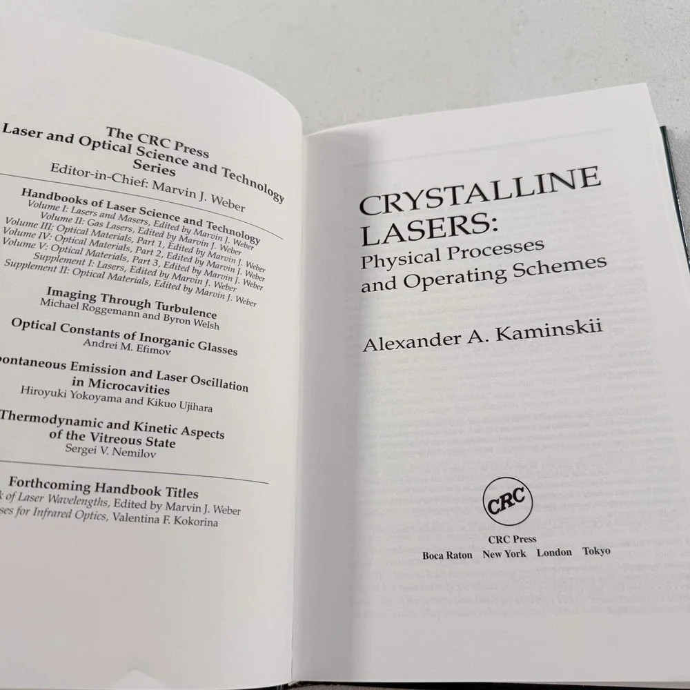 Crystalline Lasers: Physical Processes and Operating Schemes, Kaminskii 1996‎